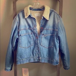 Isabel Marant Etoile Sherpa Lined Denim Jacket